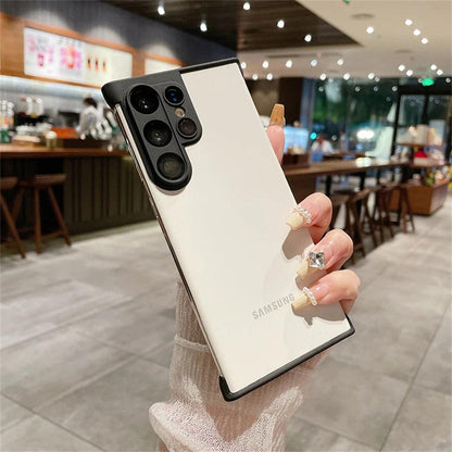 Luxury Camera Lens Glass Film Protection Four Corner Air Cushion Case for Samsung - IDefend