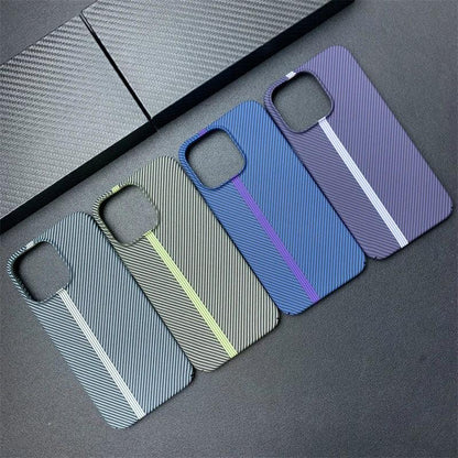 Double Color carbon fibre silicone phone case for iphone - IDefend