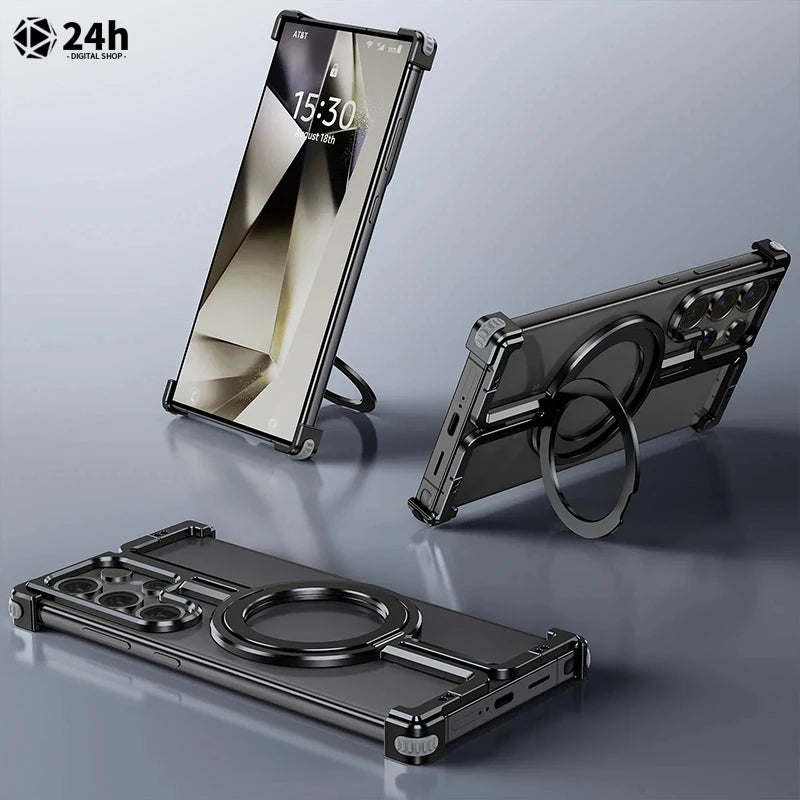 Ring Stand Magnetic Phone Case For Samsung