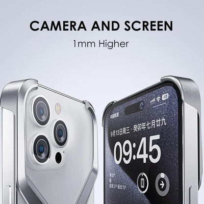X Metal Rimless Phone Case For iPhone - IDefend