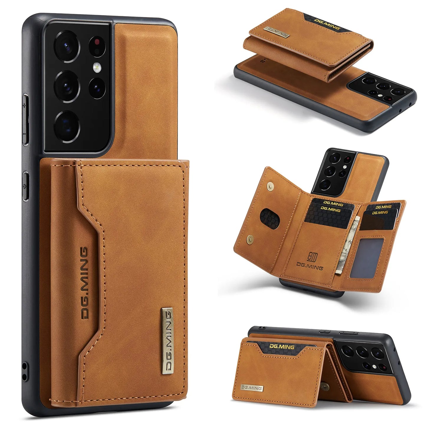 Luxury Leather Magnetic attraction Phone Case For Samsung Galaxy - IDefend