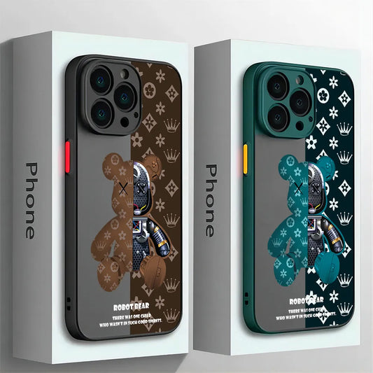 Luxury Robots Bears Armor Matte Phone Case for IPhone - IDefend