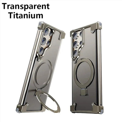 Metal Corner Pad No Border Phone Case For Samsung - IDefend