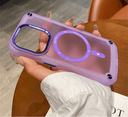 Magnetic Luxury Matte Translucent Armor Case For iPhone - IDefend
