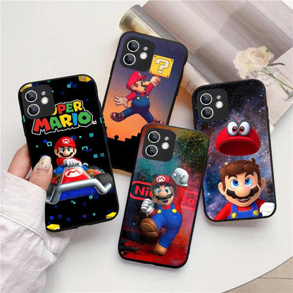 YS-8 Cartoon Marios Silicone Case For iPhone - IDefend