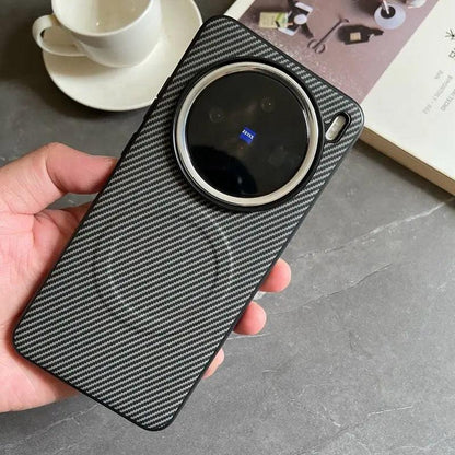 Pro Case Soft Silicone carbon fiber Magnetic Protective Back Cover Case For VIVO X200 - IDefend