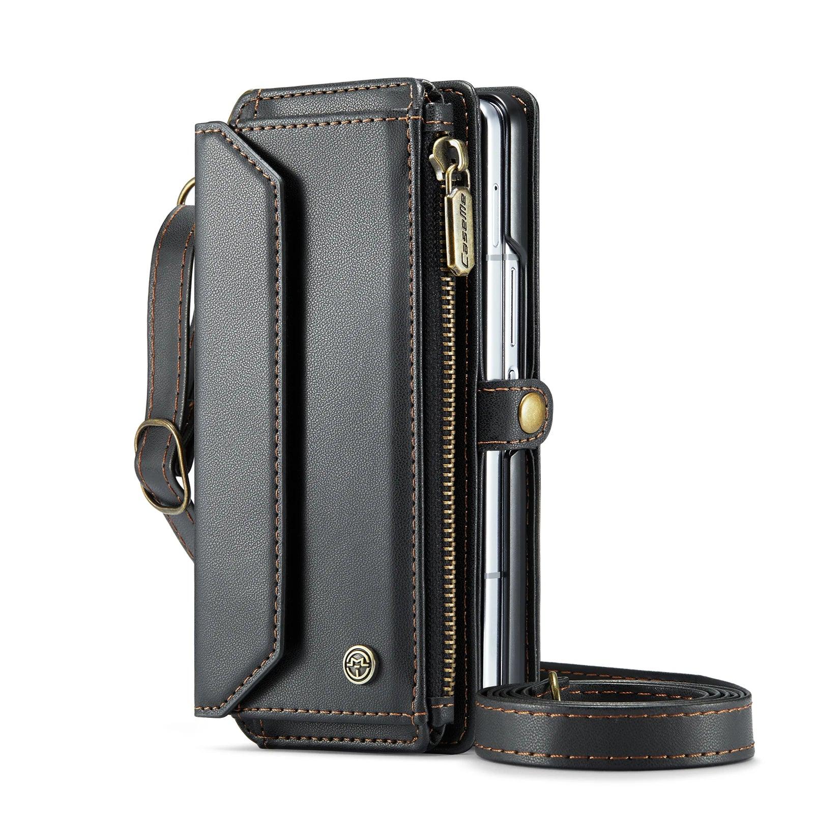 Leather Mobile Phone Case,Card Holder,Crossbody,Protective Cover,Suitable for Samsung Galaxy Z Fold - IDefend