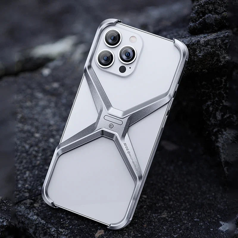 Metal Rimless Phone Case For iPhone