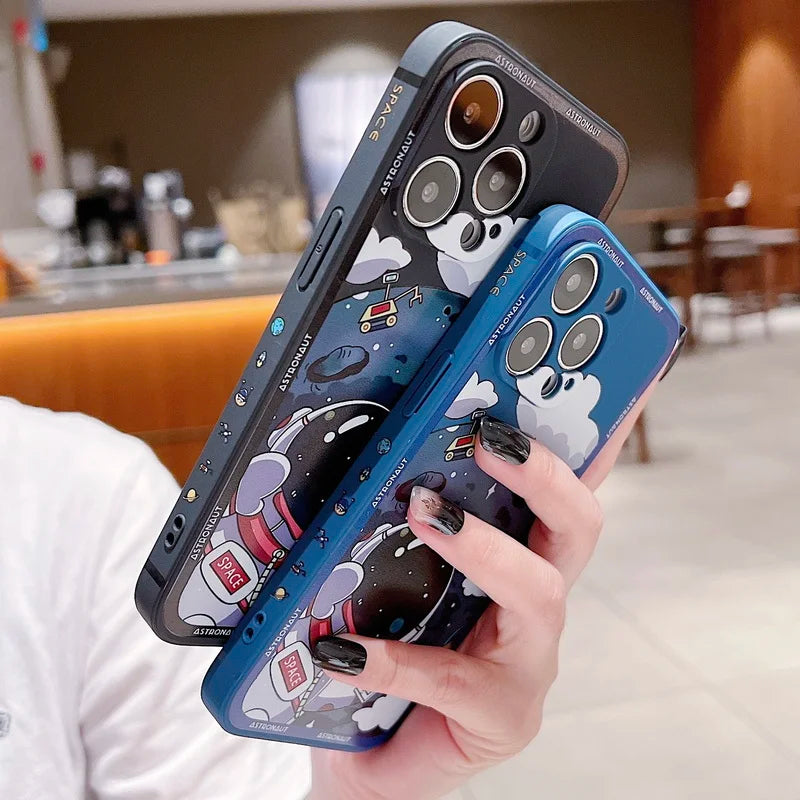 Luxury Space Astronaut Phone Case For iPhone - IDefend