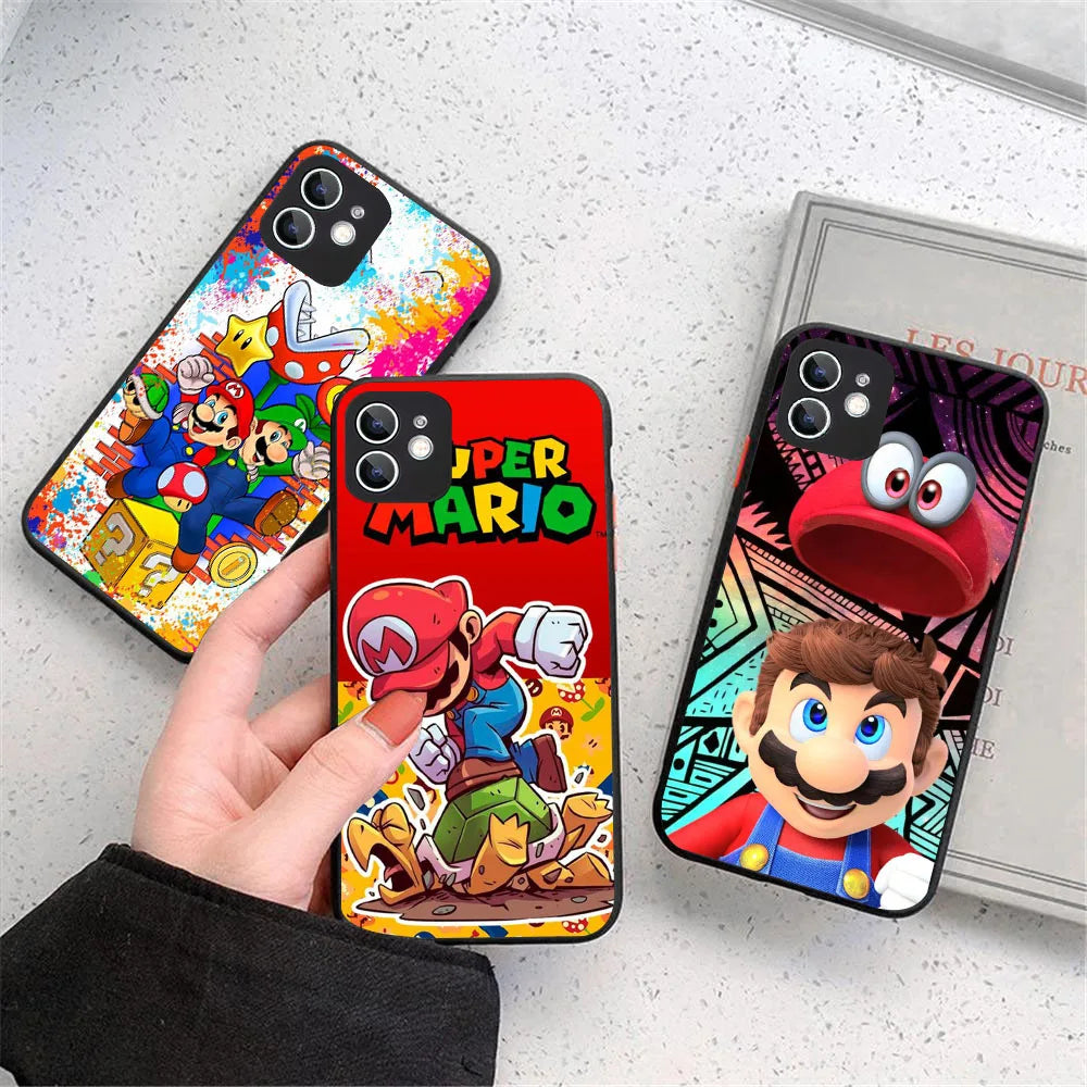 YS-8 Cartoon  Marios Silicone Case For iPhone 0.3 - IDefend