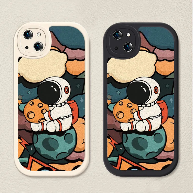 Cute Planet Astronaut Case For iPhone - IDefend