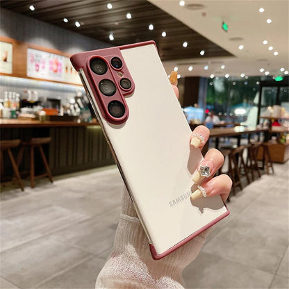 Luxury Camera Lens Glass Film Protection Four Corner Air Cushion Case for Samsung - IDefend