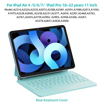 Magic Keyboard for iPad Air 4 Air 5 Air 6 Air 7 11 inch case for iPad Pro 11 inch 2018-2022 Generation Cover Smart Cover