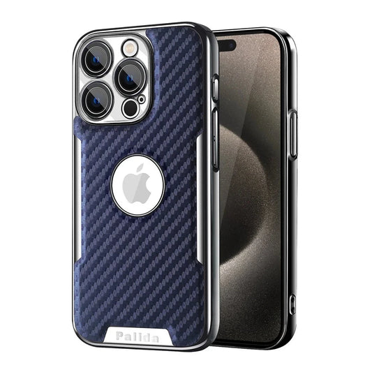 Business Plating Carbon Fiber Case for iPhone