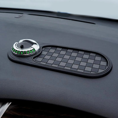 Car Anti-slip Mat Phone Holder 360-degree Rotation Car Dashboard Mat with Phone Holder for Anti-slip Wear Resistant for Safe