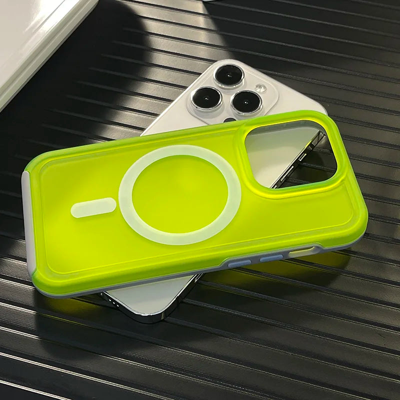 Fluorescence Color Matte For Magsafe Case For iPhone