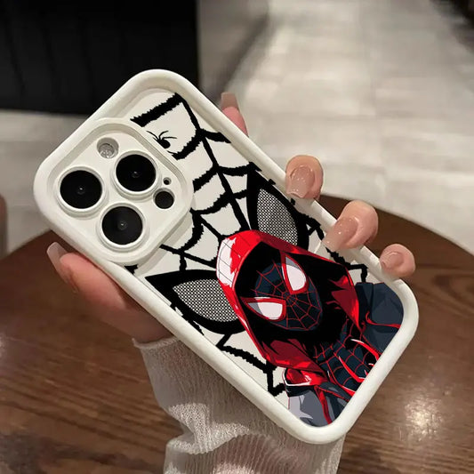 Spider-Man Miles Morales Marvel Phone Case for iPhone 16 Cases iPhone 15 14 13 12 Mini 11 Pro Max 16 Plus 15Pro Shockproof Cover