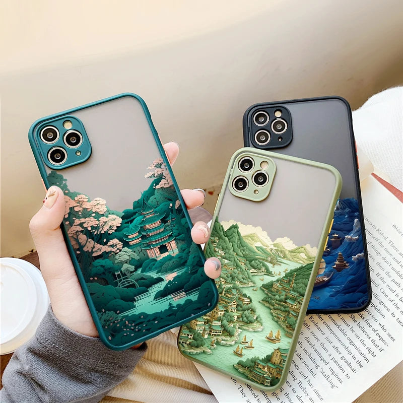 Fashion Magnificent Mountains And Rivers Scenery Phone Case For iPhone