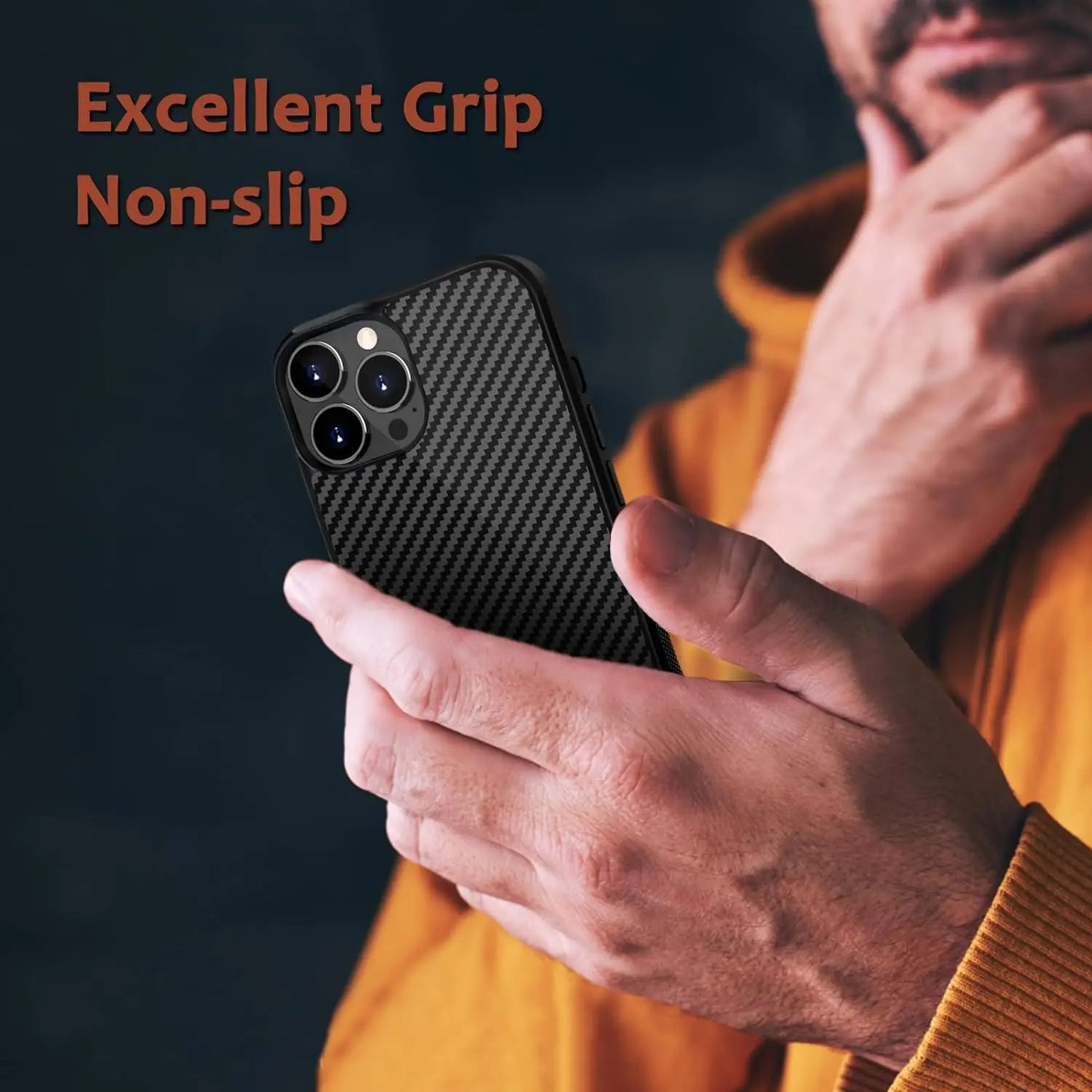 Luxury Gloss Real Carbon Fiber Armor Shockproof Cover for iPhone