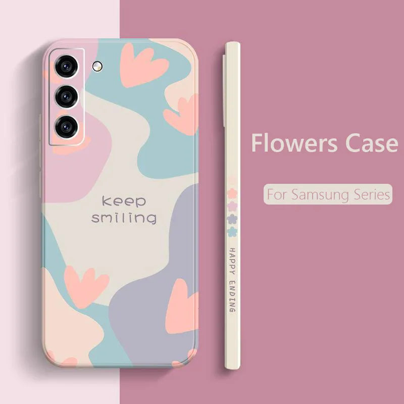 Flower Case For Samsung Galaxy S23 S22 Ultra Plus S21