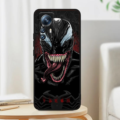 Marvel Venom For Xiaomi Mi 14 13T 13 12T 12 11T 11i 11 A3 10T 10 9 Pro Lite Ultra 5G Black Soft Phone Case
