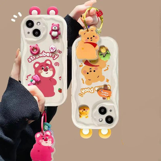 Cute Lotso Winnie Bear Cartoon Phone Case for iPhone - IDefend