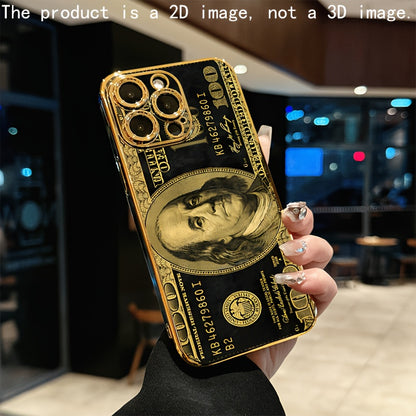 High-End Quality! A Gold-Plated Phone with Classic Elements And Creative Designs, Featuring UV Printing, Wear-Resistant And Anti-Slip Properties, Made from PC Material, Compatible with Various for iphone Models Including 17/1