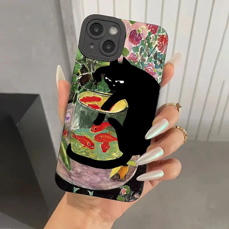 Abstract Art Cat Phone Case For iPhone - IDefend