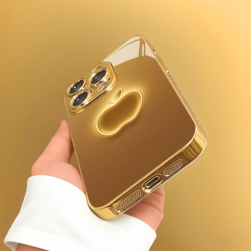 Luxury Apple-Patterned Electroplated Phone for Iphone 17/17Air/17Pro/17Promax, 16/16Plus/16Pro/16Promax, 15/15Plus/15Pro/15Promax, 14/14Plus/14Pro/14Promax, 13/13Pro/13Promax, 12/12Pro/12Promax, 11/11Pro/11Promax, X/XS, XR