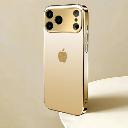 Pattern Golden Electroplated Phone for Iphone 17/17 Pro/17 Air/17 Pro Max/16/16 Pro/16 Plus/16 Pro Max/15/15 Pro/15 Pro Max/14/14 Pro/14 PLUS/14 Pro Max/13/13 Pro/13 Pro Max/13 Mini/12/11. Full-Coverage Tempered Frosted Prote