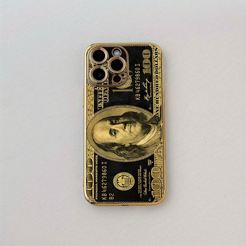 High-End Quality! A Gold-Plated Phone with Classic Elements And Creative Designs, Featuring UV Printing, Wear-Resistant And Anti-Slip Properties, Made from PC Material, Compatible with Various for iphone Models Including 17/1