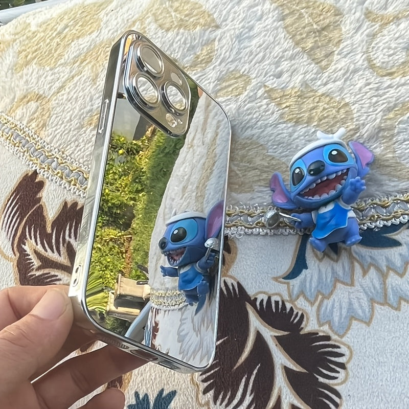 Golden Mirror Anti-Drop Phone Case with Makeup Design for iPhone 16 15 14 13 Pro Max 12 XS 11 8 Plus, XR, SE3, SE2 and Mini 7
